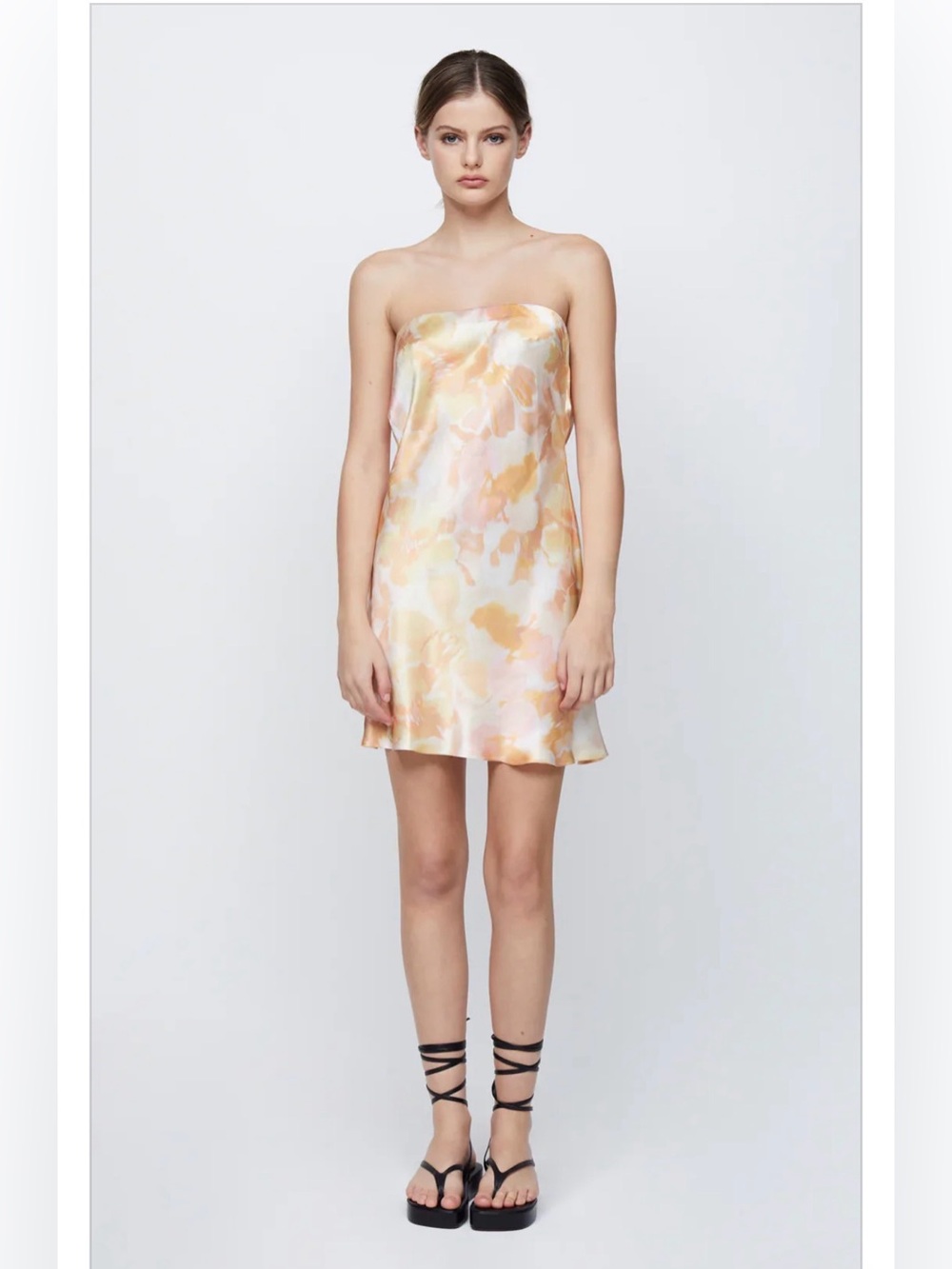 NWT- Bec & Bridge Indi Strapless Mini Dress - Floral Haze, size US8